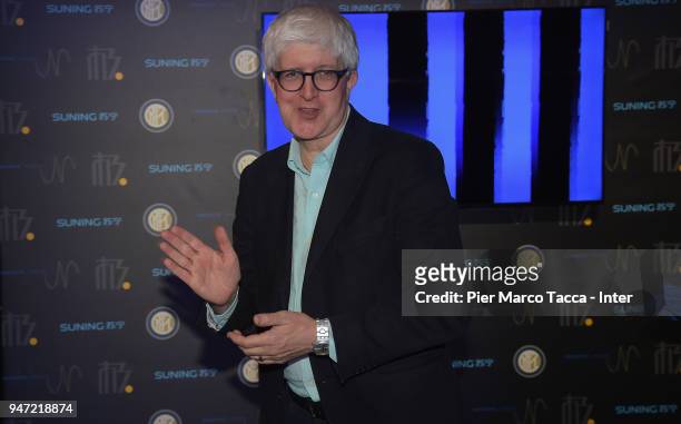 Beppe Severgnini attends the unveiling of FC Internazionale 'Innovative Passion' Concept At Milan Design Week on April 16, 2018 in Milan, Italy.