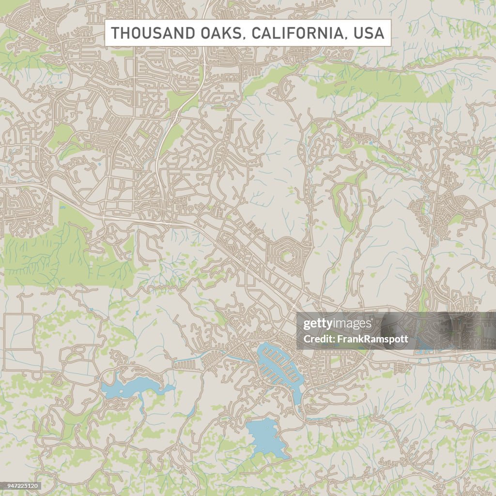 Thousand Oaks California US City Street Map