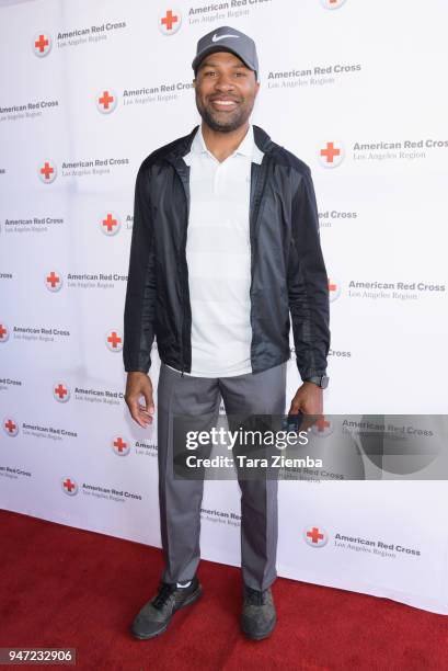 Derek Fisher attends the Red Cross' 5th Annual Celebrity Golf Tournament at Lakeside Golf Club on April 16, 2018 in Burbank, California.