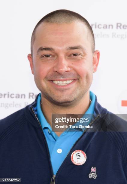 Nick Swisher attends the Red Cross' 5th Annual Celebrity Golf Tournament at Lakeside Golf Club on April 16, 2018 in Burbank, California.