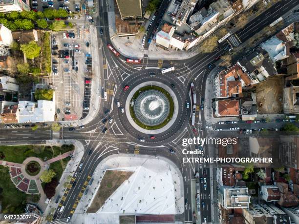 slavija roundabout - belgrado imagens e fotografias de stock