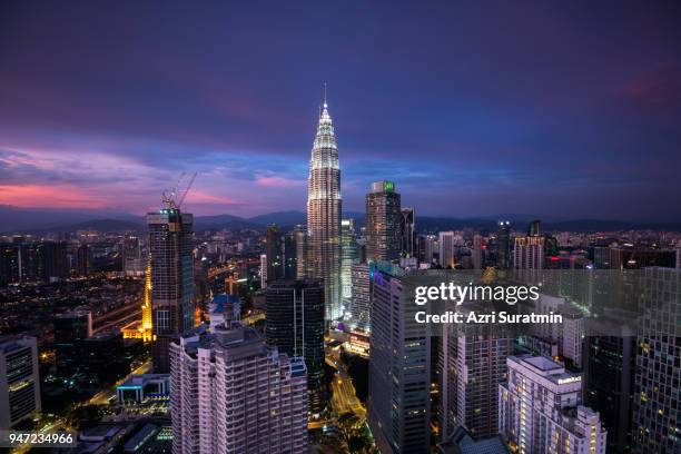 kuala lumpur skyline, malaysia - kuala lumpur landscape stock pictures, royalty-free photos & images