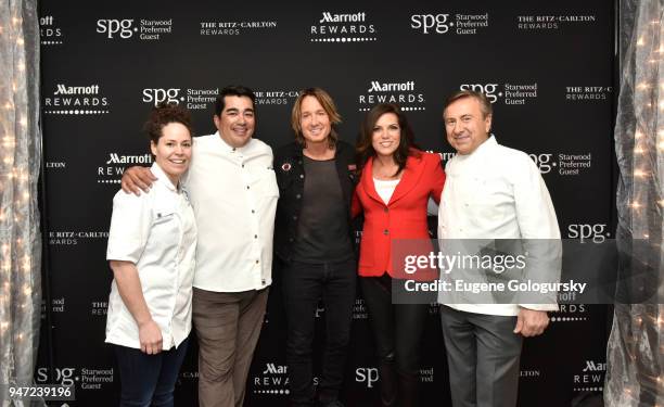 Acclaimed chefs Stephanie Izard and Jose Garces, singer-songwriter Keith Urban, Sportscaster Michele Tafoya, and acclaimed chef Daniel Boulud at the...