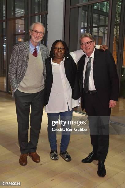 Academy Museum Architect Renzo Piano, Academy Governor Whoopi Goldberg, and Academy Museum Director Kerry Brougher attend the Academy Museum...