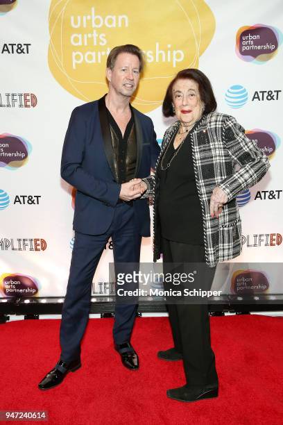 Scott McArthur and Lucy Jarvis attend the Urban Arts Partnership's AmplifiED Gala at The Ziegfeld Ballroom on April 16, 2018 in New York City.