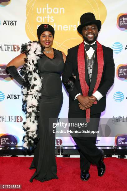 La'Nette Searcy and Dannis Winston attend the Urban Arts Partnership's AmplifiED Gala at The Ziegfeld Ballroom on April 16, 2018 in New York City.