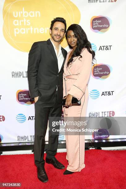 Amir Arison and Ornella Suad attend the Urban Arts Partnership's AmplifiED Gala at The Ziegfeld Ballroom on April 16, 2018 in New York City.