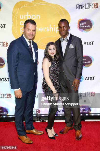 Philip Courtney and Marissa Shorenstein attend the Urban Arts Partnership's AmplifiED Gala at The Ziegfeld Ballroom on April 16, 2018 in New York...