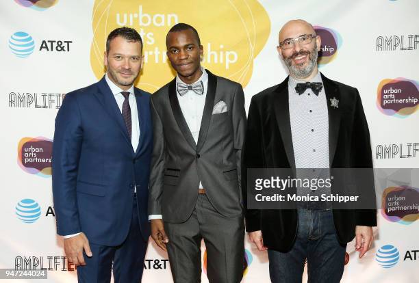 Philip Courtney and Niclas Nagler attend the Urban Arts Partnership's AmplifiED Gala at The Ziegfeld Ballroom on April 16, 2018 in New York City.