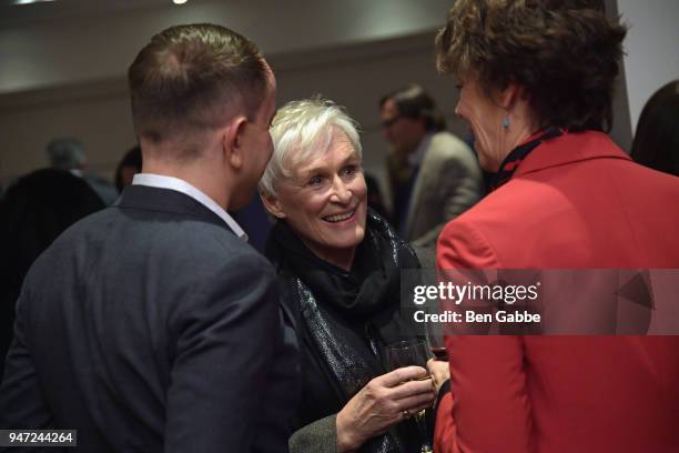 Actor Glenn Close attends the Academy Museum Conversation at The Times Center, featuring Whoopi Goldberg, Kerry Brougher and Renzo Piano on April 16,...