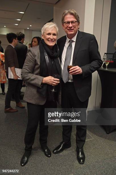 Actor Glenn Close and Academy Museum Director Kerry Brougher attend the Academy Museum Conversation at The Times Center, featuring Whoopi Goldberg,...