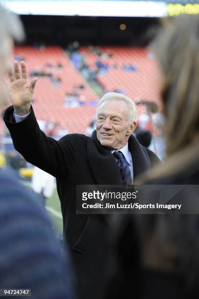 Dallas Cowboys owner Jerry Jones before a NFL game against the New York Giants on December 6, 2009 at Giants Stadium in East Rutherford, New Jersey....