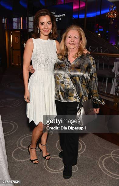 Ilana D. Weinstein and Giselle Weinstein the Lincoln Center Alternative Investment Industry Gala on April 16, 2018 at The Rainbow Room in New York...