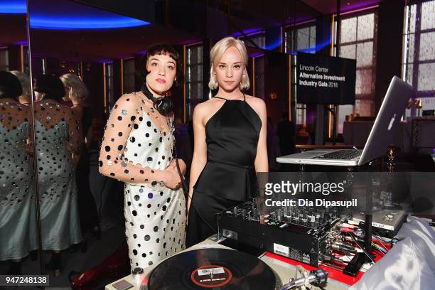 Mia Moretti and Margot attends the Lincoln Center Alternative Investment Industry Gala on April 16, 2018 at The Rainbow Room in New York City.