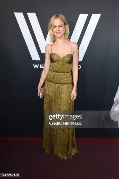 Ingrid Bolso Berdal attends the Los Angeles Season 2 premiere of the HBO Drama Series WESTWORLD at The Cinerama Dome on April 16, 2018 in Los...