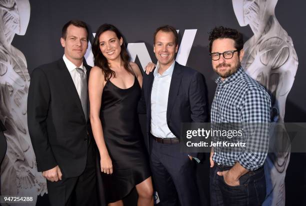 Jonathan Nolan, Lisa Joy, HBO Original Programming, HBO President, Programming Casey Bloys and J.J. Abrams attend the Los Angeles Season 2 premiere...