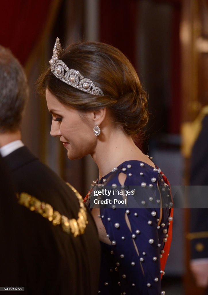 Spanish Royals Host A Dinner Gala For President Of Portugal Marcelo Rebelo De Sousa