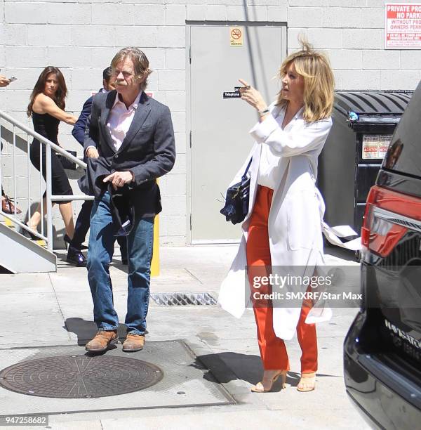 William H. Macy and Felicity Huffman are seen on April 16, 2018 in Los Angeles, CA.