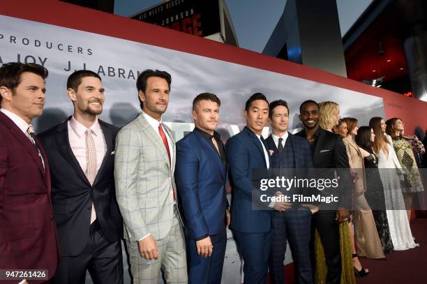 Cast of the Los Angeles Season 2 premiere of the HBO Drama Series WESTWORLD at The Cinerama Dome on April 16, 2018 in Los Angeles, California.