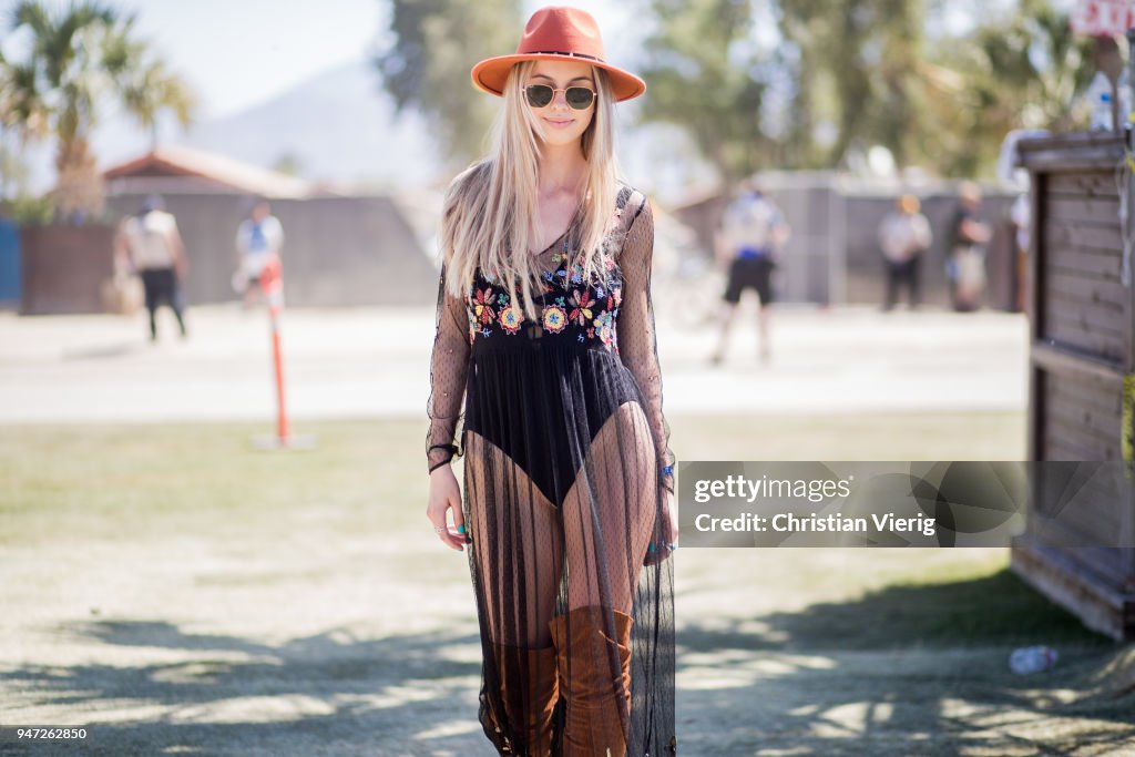 Street Style and Celebrity Sightings During Coachella Festival