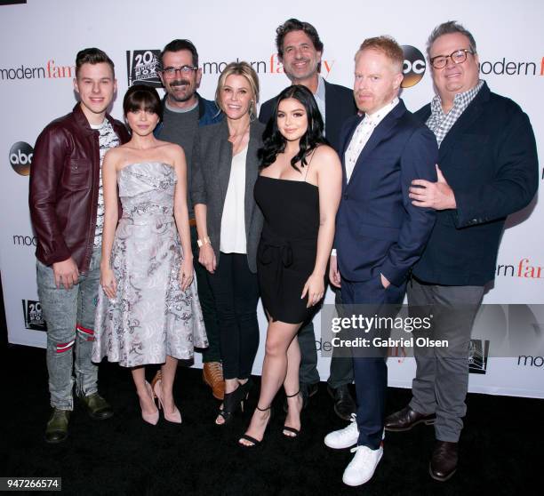 Nolan Gould, Sarah Hyland, Ty Burrell, Julie Bowen, Ariel Winter, Steven Levitan, Jesse Tyler Ferguson and Eric Stonestreet arrives for the FYC Event...