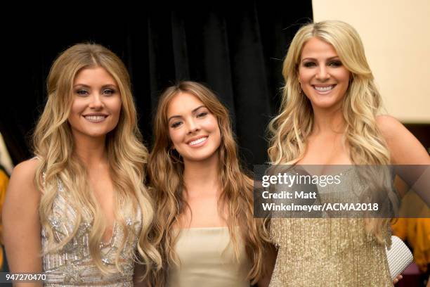 Hannah Mulholland, Naomi Cooke and Jennifer Wayne of Runaway Jane attend the 53rd Academy of Country Music Awards on April 15, 2018 in Las Vegas,...