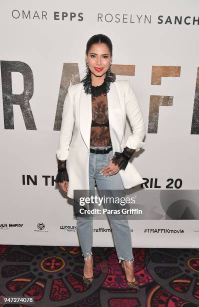 Actress Roselyn Sanchez attends "Traffik" Atlanta VIP Screening at Regal Atlantic Station on April 16, 2018 in Atlanta, Georgia.