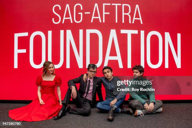 Maude Apatow, Asa Butterfield, Peter Livolsi and Alex Wolff attend SAG-AFTRA Foundation conversations: "The House Of Tomorrow" at The Robin Williams...