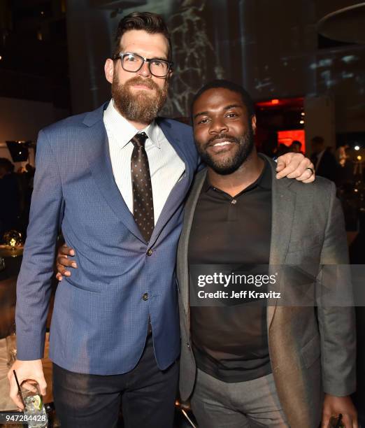 Timothy Simons and Sam Richardson attend the Los Angeles Season 2 premiere of the HBO Drama Series WESTWORLD at The Cinerama Dome on April 16, 2018...