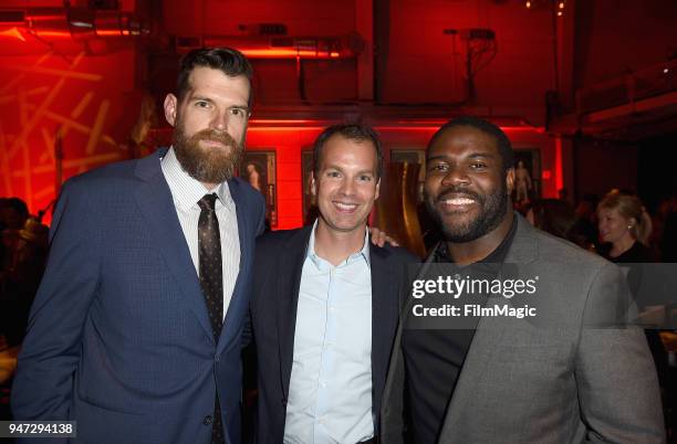 Timothy Simons, Casey Bloys and Sam Richardson attend the Los Angeles Season 2 premiere of the HBO Drama Series WESTWORLD at The Cinerama Dome on...