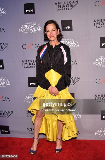 Designer Cynthia Rowley attends American Apparel & Footwear Association's 40th Annual American Image Awards 2018 on April 16, 2018 in New York City.