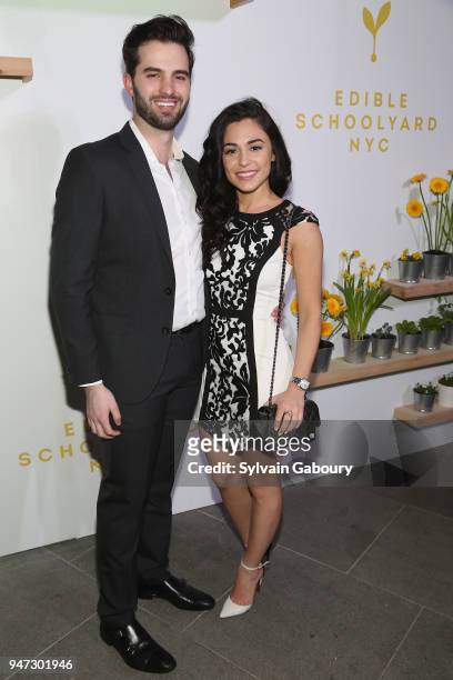 Julian Galano and Katerina Svigos attend Edible Schoolyard NYC 2018 Spring Benefit at 180 Maiden Lane on April 16, 2018 in New York City.