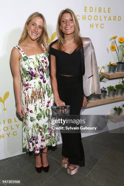 Jessica Kempner and Charlotte Van Dercook and attend Edible Schoolyard NYC 2018 Spring Benefit at 180 Maiden Lane on April 16, 2018 in New York City.