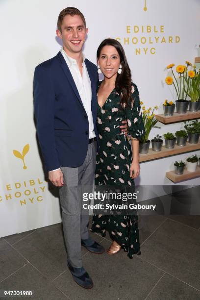 Matt Looney and Alexandra Pearson attend Edible Schoolyard NYC 2018 Spring Benefit at 180 Maiden Lane on April 16, 2018 in New York City.