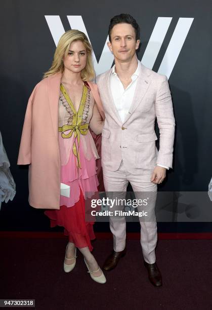 Ilaria Urbanati and Jonathan Tucker attend the Los Angeles Season 2 premiere of the HBO Drama Series WESTWORLD at The Cinerama Dome on April 16, 2018...