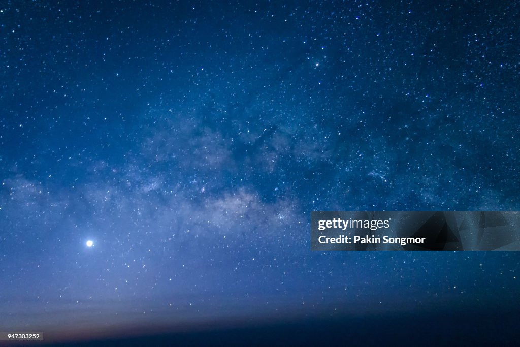 Night scene milky way background