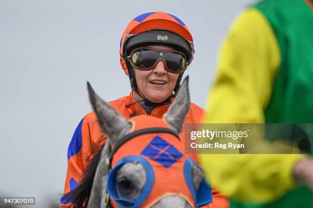 Nikita Beriman after winning the Prestige Jayco 30th Anniversary BM64 Handicap, at Geelong Racecourse on April 17, 2018 in Geelong, Australia.