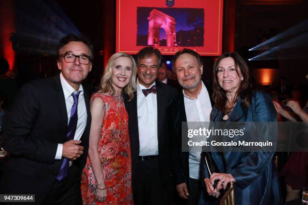 Chris Columbus, Allyson Green, Peter Terezakis, Billy Crystal and Janice Crystal during the NYU Tisch School of the Arts GALA 2018 at Capitale on...