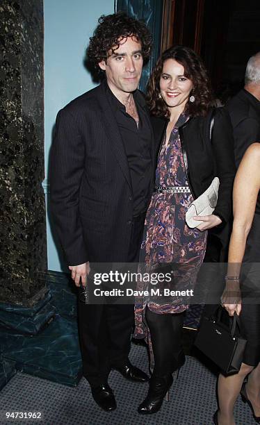 Stephen Mangan attends the afterparty following the press night of 'The Misanthrope', at the Institute Of Directors on December 17, 2009 in London,...