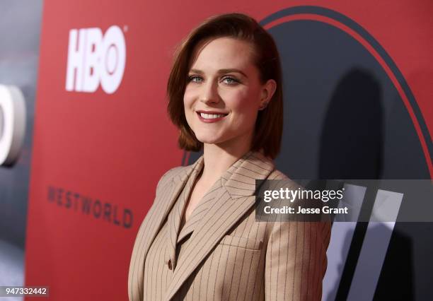 Evan Rachel Wood attends the Premiere of HBO's "Westworld" Season 2 at The Cinerama Dome on April 16, 2018 in Los Angeles, California.