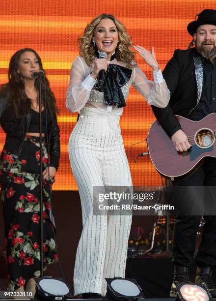 Jennifer Nettles of the country duo 'Sugarland' is seen at 'Jimmy Kimmel Live' on April 16, 2018 in Los Angeles, California.