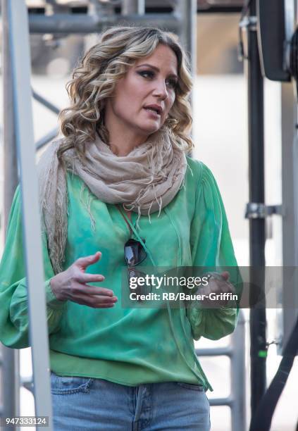 Jennifer Nettles of the country duo 'Sugarland' is seen at 'Jimmy Kimmel Live' on April 16, 2018 in Los Angeles, California.