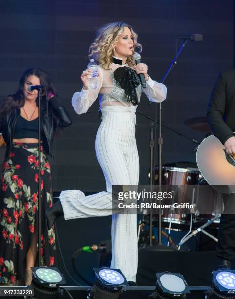 Jennifer Nettles of the country duo 'Sugarland' is seen at 'Jimmy Kimmel Live' on April 16, 2018 in Los Angeles, California.