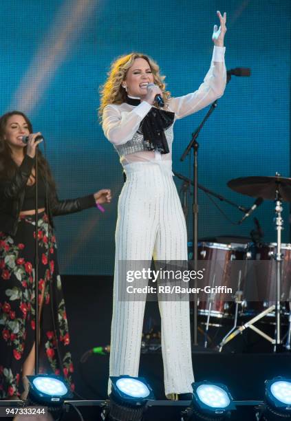 Jennifer Nettles of the country duo 'Sugarland' is seen at 'Jimmy Kimmel Live' on April 16, 2018 in Los Angeles, California.