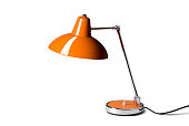 Desk lamp on white background. Photo with clipping path.