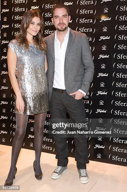 Maria Jose Suarez and Manuel Cardona attend a Sfera shop opening on December 17, 2009 in Madrid, Spain.