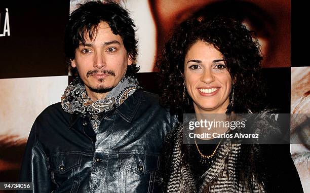 Spanish actors Enrique Alcides and Ruth Gabriel attend the "El Consul de Sodoma" premiere at Palafox cinema on December 17, 2009 in Madrid, Spain.