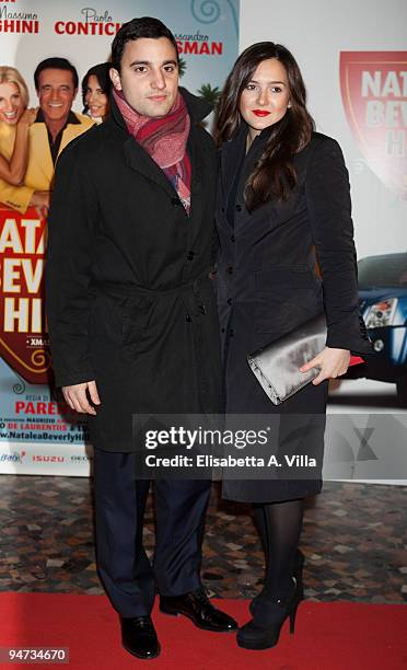 Maria Rosa De Sica and guest attend the premiere of ''Natale A Beverly Hills'' at the Warner Moderno Cinema on December 17, 2009 in Rome, Italy.