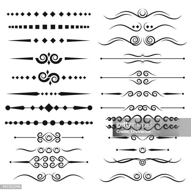 ilustrações de stock, clip art, desenhos animados e ícones de border and page rules - régua