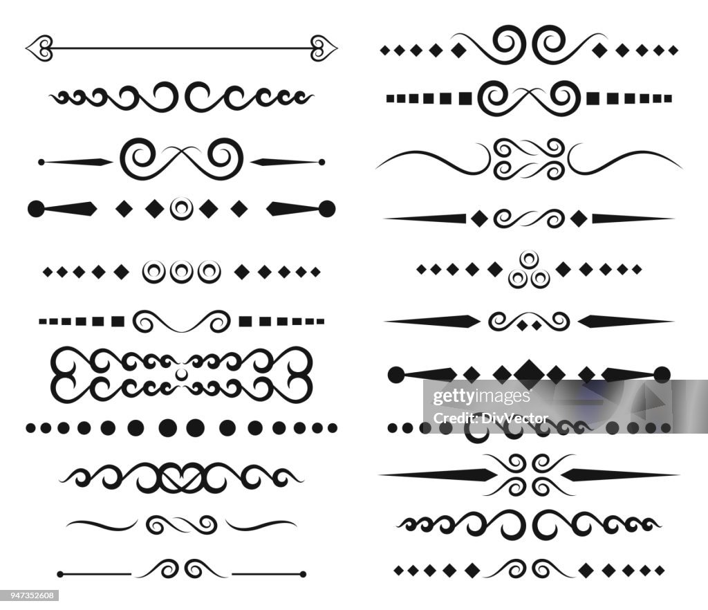 Set Of Ornamental Rule Lines High-Res Vector Graphic - Getty Images